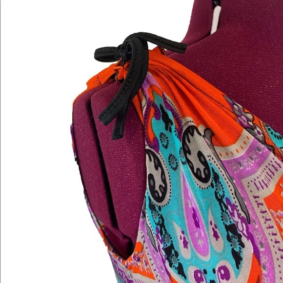 Long Maxi Paisley Print Short Sleeve Column Stretch Dress Women's Size XL - Picture 3 of 8